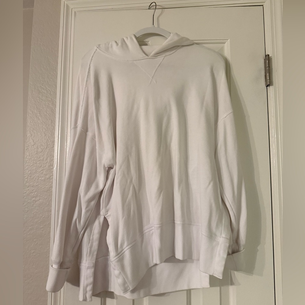 Abercrombie & Fitch Size S White Oversized Pullover Hoodie Sweatshirt